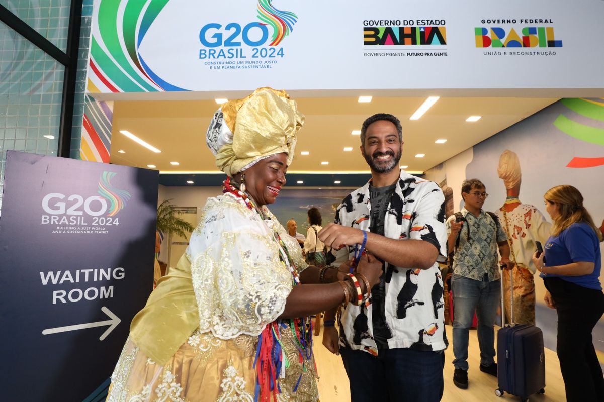 Delegações do G20 são recepcionadas no Aeroporto de Salvador