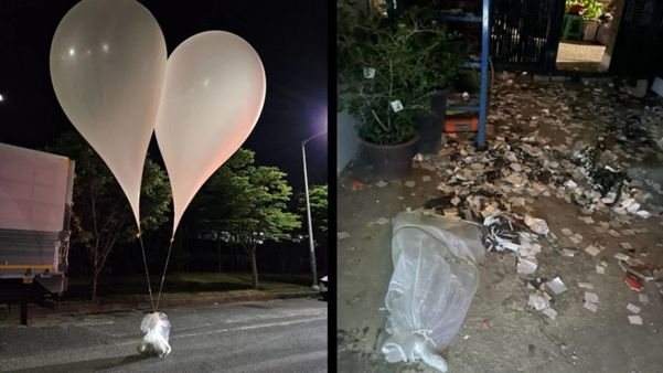 Balões levaram lixo