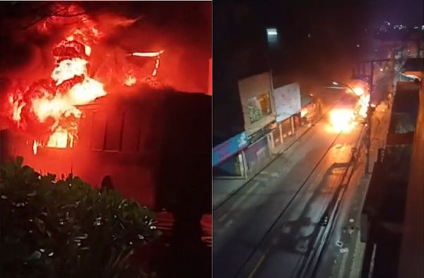 Ônibus foi incendiado no bairro de São Marcos