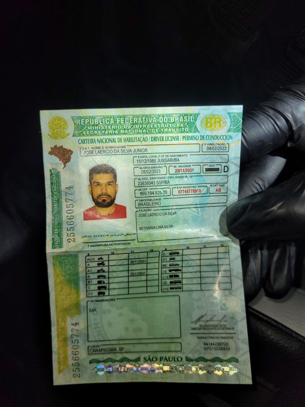 Traficante paulista Jefferson Veríssimo da Silva usava documentos falsos