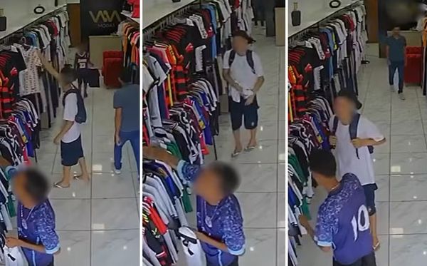 Pai faz adolescente devolver camiseta furtada em loja  