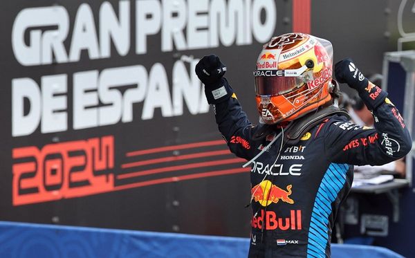 Max Verstappen comemora vitória no GP da Espanha