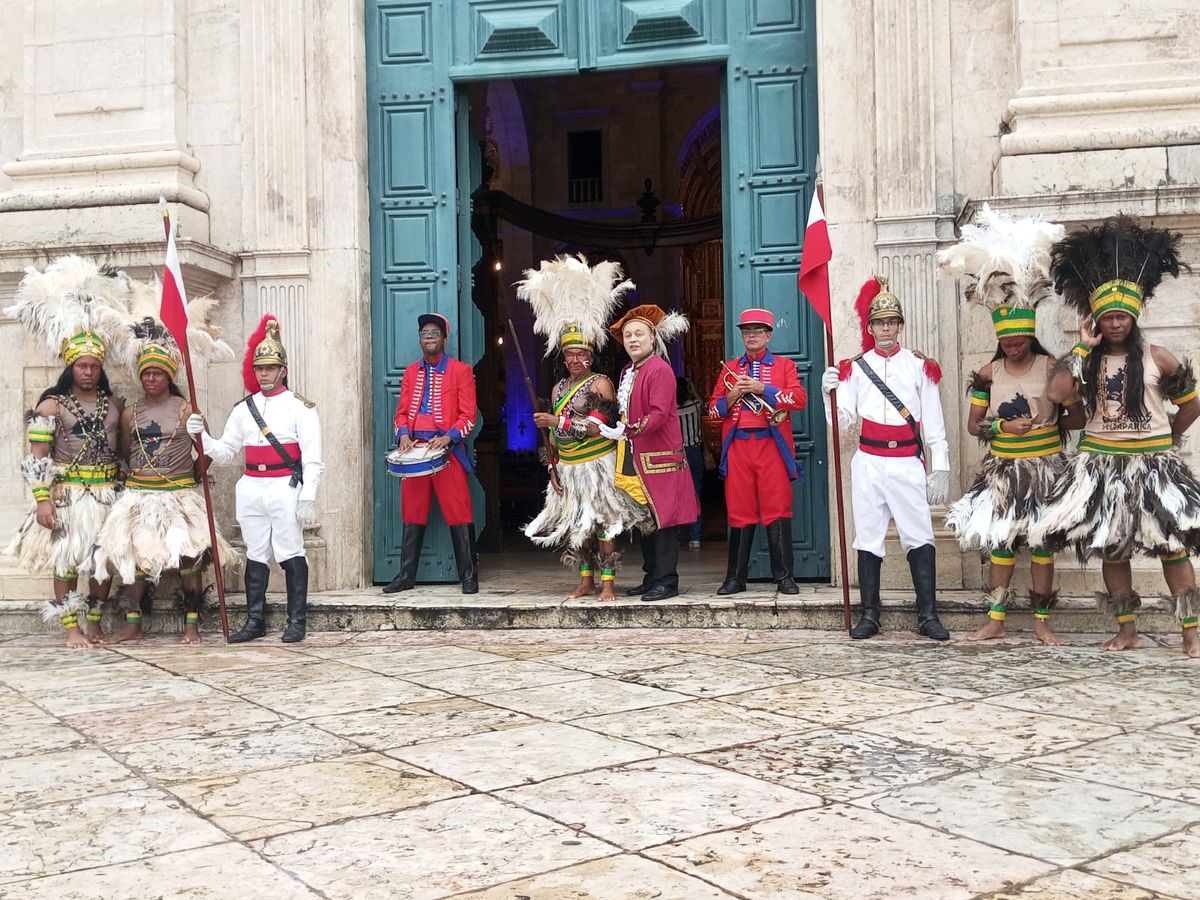 Personagens do 2 de Julho na Catedral Basílica