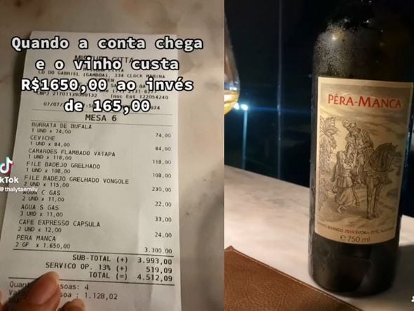 Imagem - Amigos confundem preço de vinho e pagam 10 vezes mais por garrafa em restaurante de Salvador