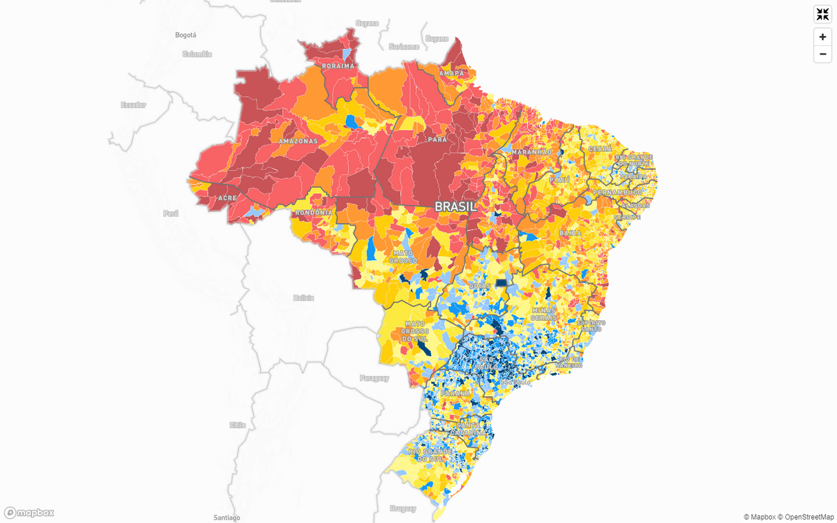 Mapa elaborado pelo IPS Brasil 2024