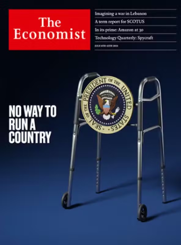 Capa da The Economist sobre Biden