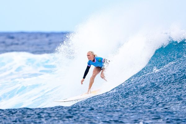 2024.08.01 - Jogos OlÃ­mpicos Paris 2024 - Tahiti - Surf -  Na foto a atleta, Tati Weston-Webb - Foto: William Lucas/COB