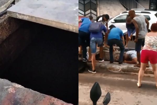 Moradores fizeram o resgate dos jovens