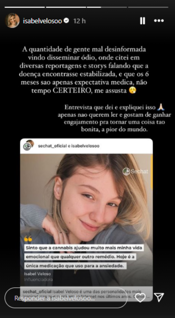 Story de Isabel Veloso