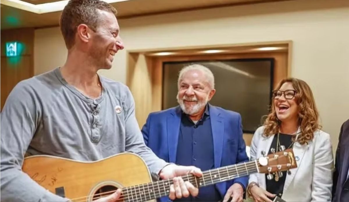 Coldplay, Lula e Janja por Ricardo Stuckert / Divulgação