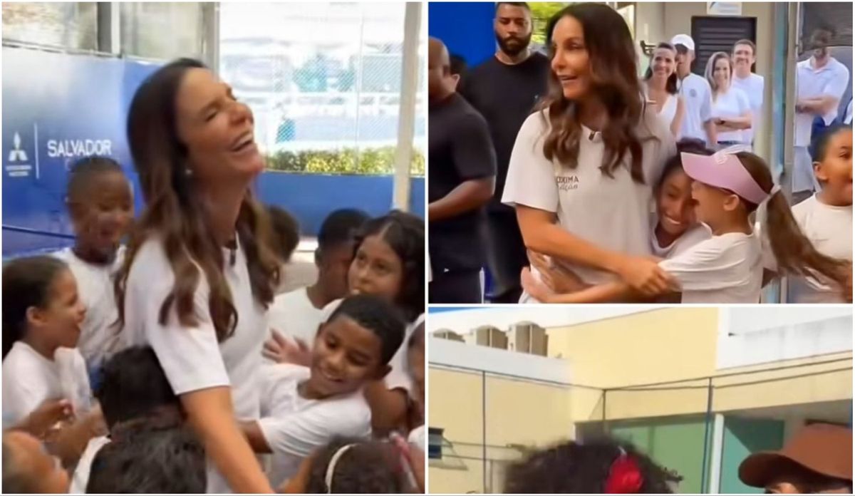 Ivete Sangalo visita obras sociais