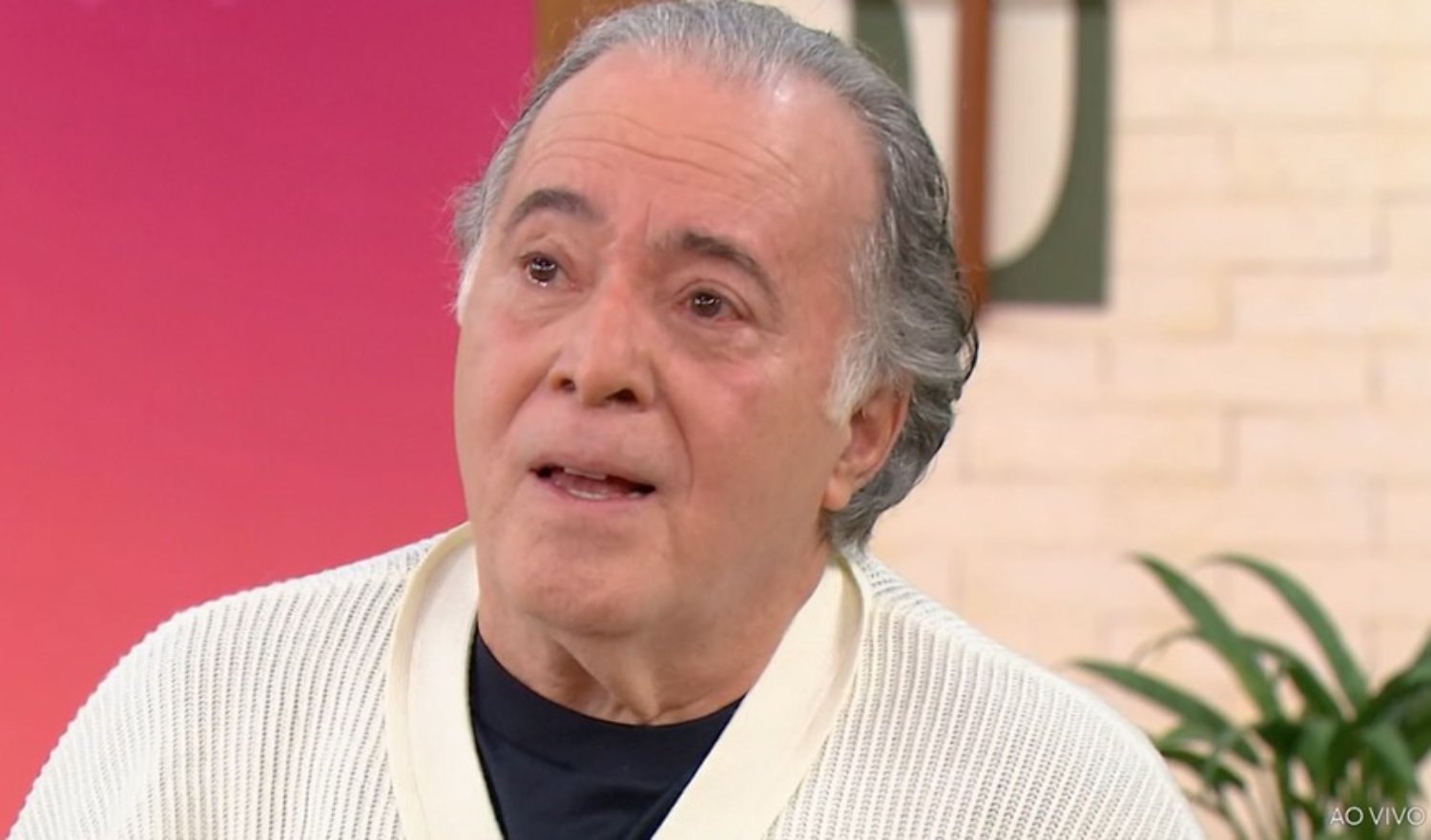 Tony Ramos emocionado por Globo
