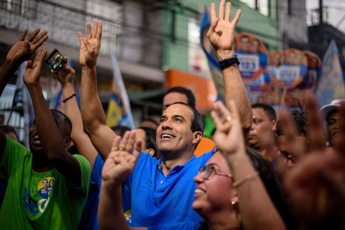 Bruno Reis durante caminhada 