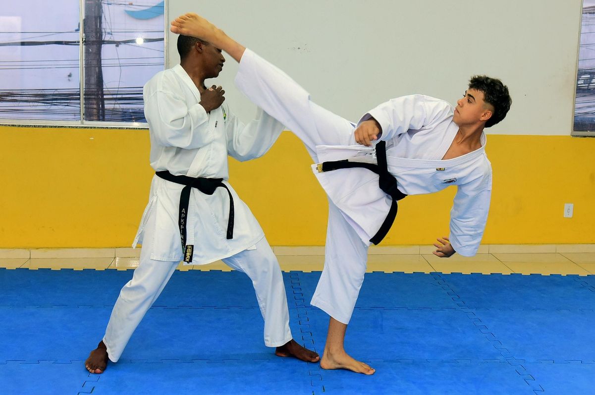 Daniel em um dia de treinamento em Pau da Lima