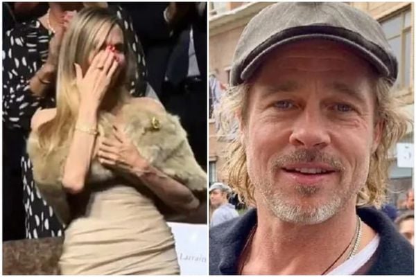 Angelina Jolie e Brad Pitt por Reprodução