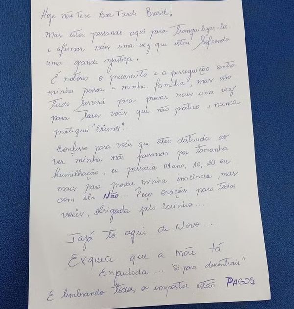 Carta de Deolane