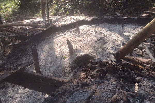 Quilombo Toque da Gamboa após destruição