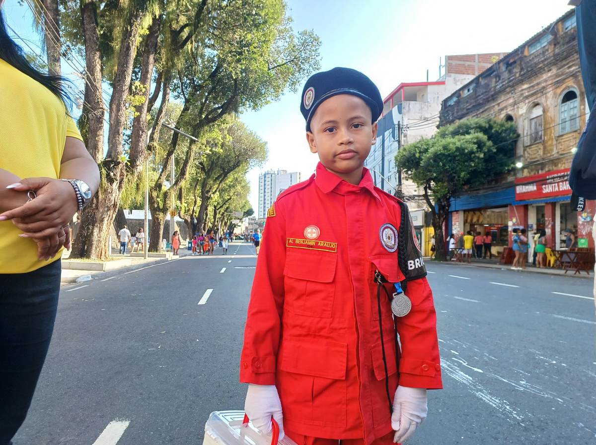 Benjamin, no desfile de Sete de Setembro