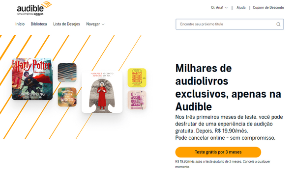 Audible conta com 150 mil audiolivros no catálogo