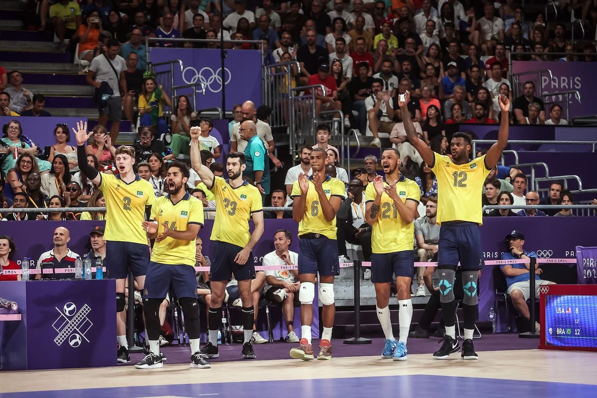 Seleção brasileira durante a Olimpíada de Paris