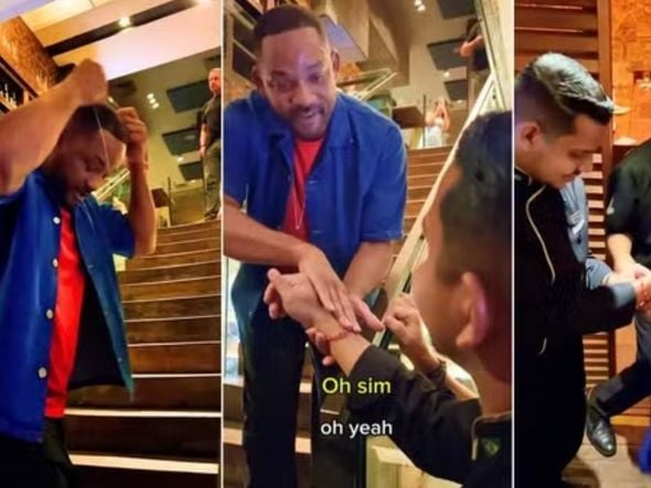 Imagem - Sem saber o que é, Will Smith fica emocionado ao ganhar escapulário de fã