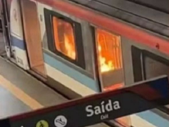 Imagem - Passageiro é preso após atear fogo em vagão de metrô em Salvador