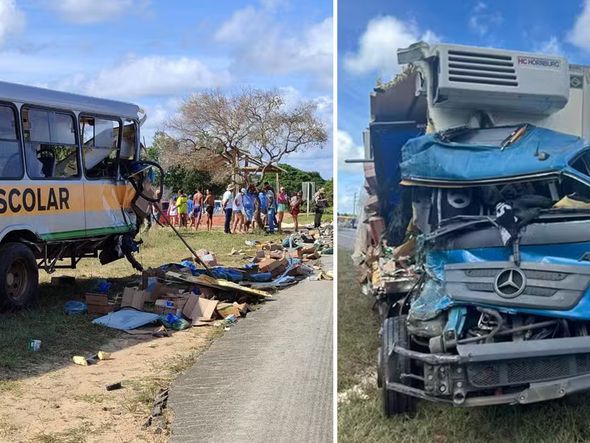 Imagem - Acidente entre caminhão e ônibus escolar deixa um morto e 22 feridos na Bahia