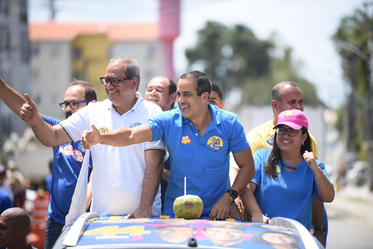 Geraldo Muniz (PSDB), Bruno Reis (União Brasil) e Ana Paula Matos (PDT)