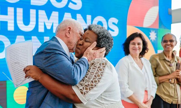 Presidente da República, Luiz Inácio Lula da Silva e a Ministra dos Direitos Humanos e da Cidadania, Macaé Evaristo