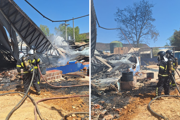 Após 8 horas de combate, bombeiros combatem incêndio em fábrica de produtos químicos e velas em Barreiras