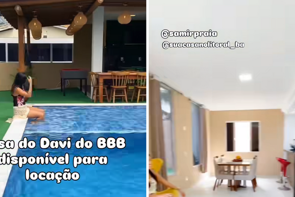 Casa de Davi fica no litoral baiano