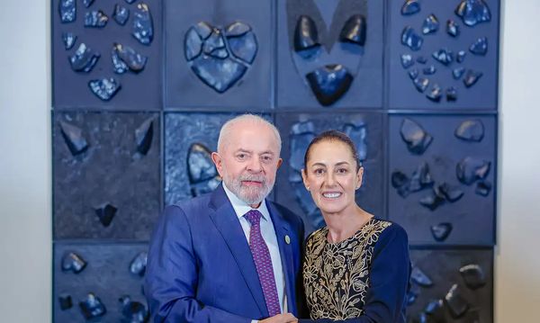 Presidente da República, Luiz Inácio Lula da Silva, durante reunião com a Presidenta eleita do México, Claudia Sheinbaum