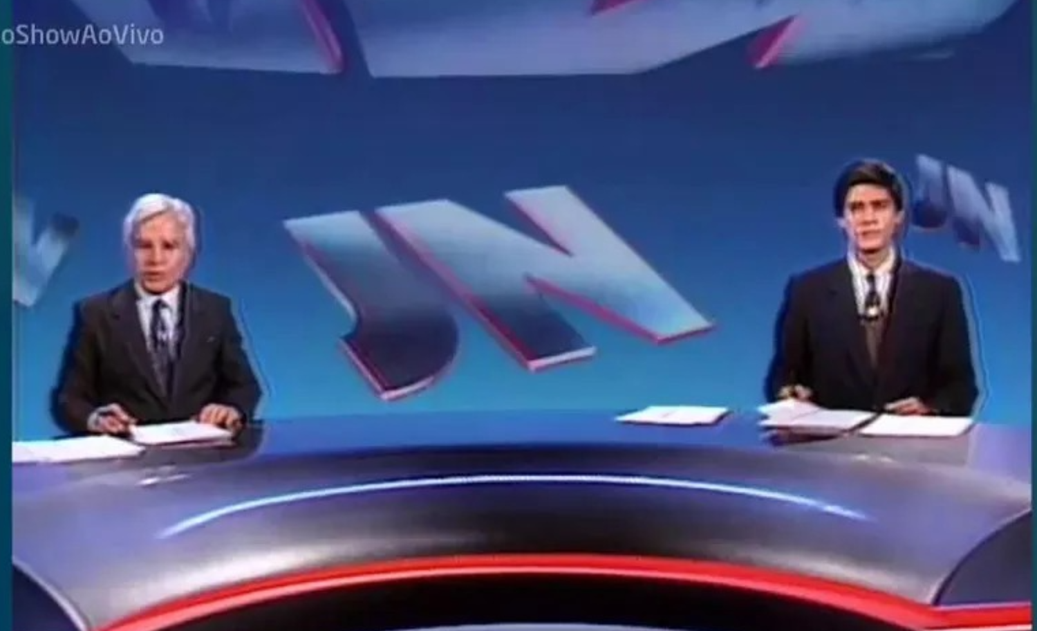 Willian Bonner e Cid Moreira por Globo