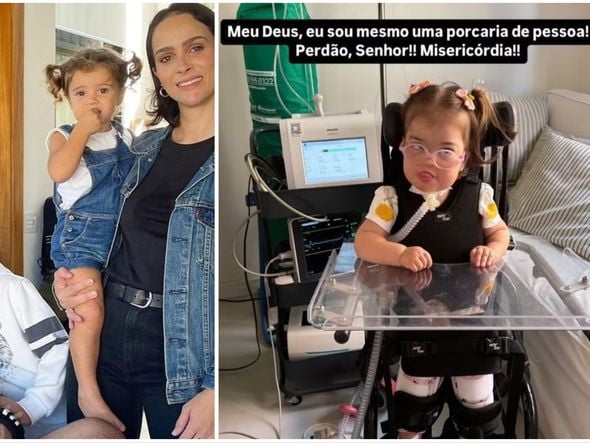 Imagem - Esposa de Juliano Cazarré intriga internautas ao publicar foto da filha: 'Eu sou mesmo uma porcaria de pessoa'