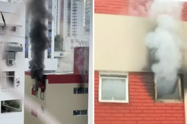 Apartamento pegou fogo na Barra