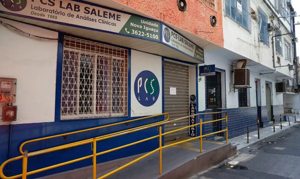 A sede do PCS Lab Saleme, laboratório de análises clínicas interditado pela Anvisa