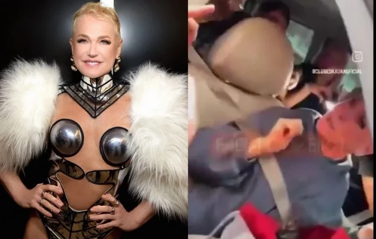 Xuxa recebe cuspe de fã