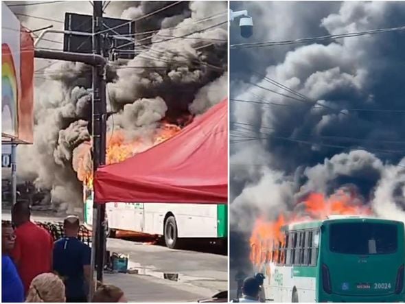 Imagem - Grupo incendeia ônibus no IAPI, um dia após morte de jovem em ação policial