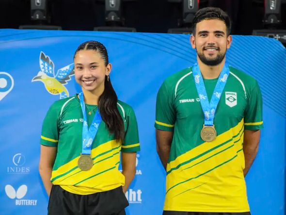 Imagem - Giulia Takahashi e Guilheme Teodoro são ouro no Pan de tênis de Mesa