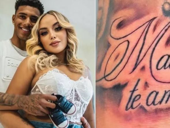 Imagem - Ex-Real Madrid descobre que não é pai de filha com influencer após tatuar nome do bebê