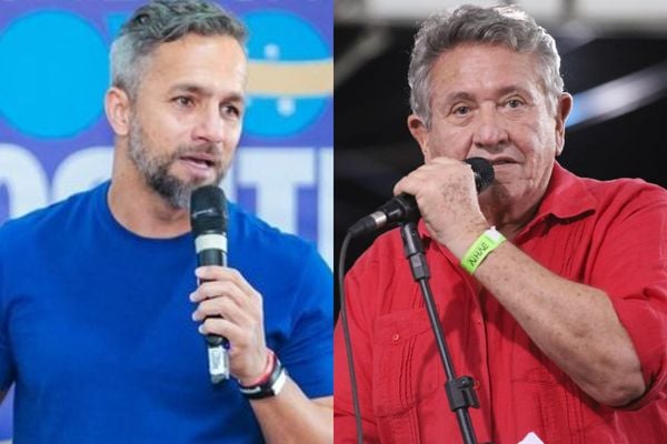 Flávio Matos (União) e Luiz Caetano (PT) se enfrentam no próximo dia 27