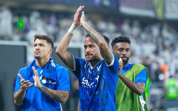 Neymar após o jogo do Al-Hilal contra Al-Ain, pela Liga dos Campeões da Ásia