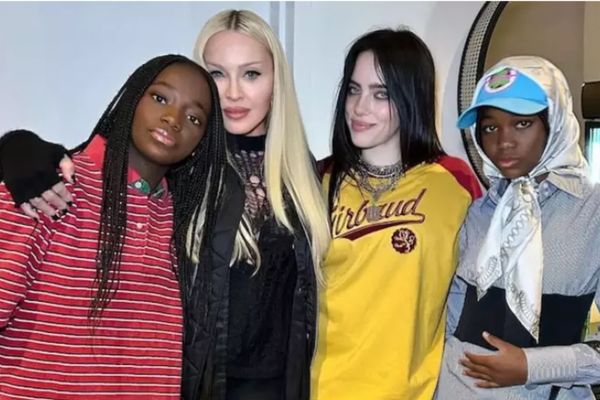 Madonna e as filhas com Billie Eilish