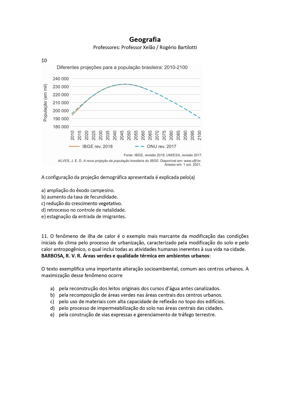 Questões de Geografia