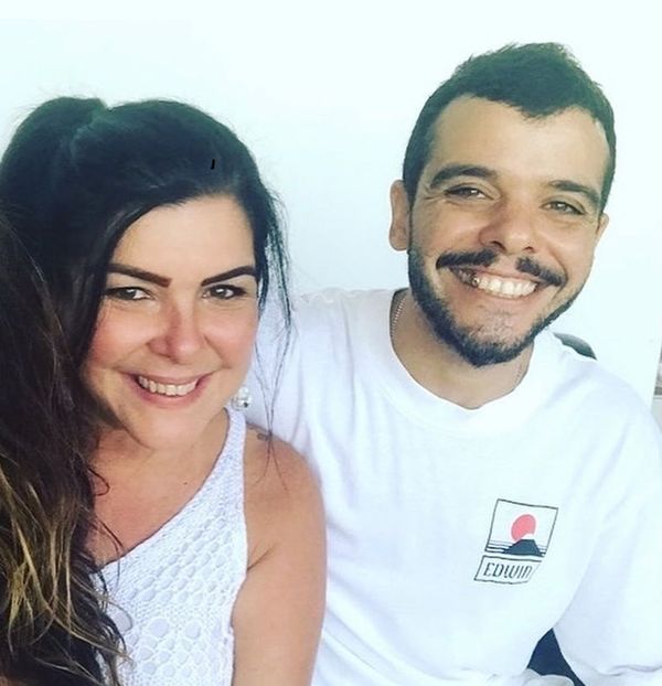 Maria Rebello e o filho João