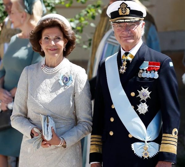 o rei Carl XVI Gustaf e a rainha Sílvia da Suécia