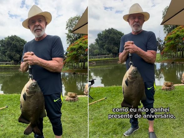 Imagem - Na véspera do seu aniversário, Lula pesca peixe de 6kg: ‘Meu presente’