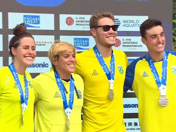 Imagem - Com Ana Marcela Cunha, Brasil conquista prata no revezamento da Copa do Mundo de Águas Abertas