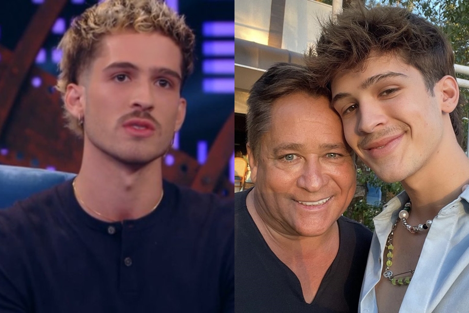 João Guilherme e seu pai, Leonardo por Reprodução / Instagram / TV Globo