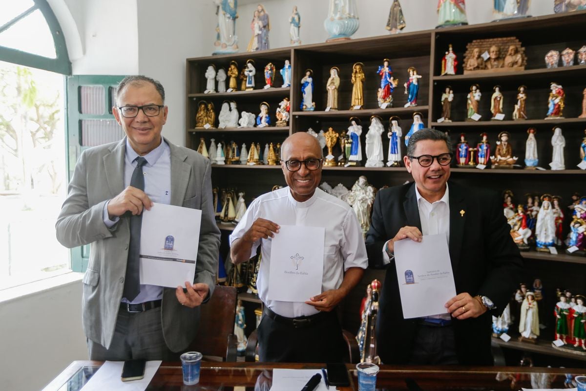 Otoney Alcântara, Edson Menezes e Marcelo Sacramento anunciam nova marca do Santuário do Bonfim